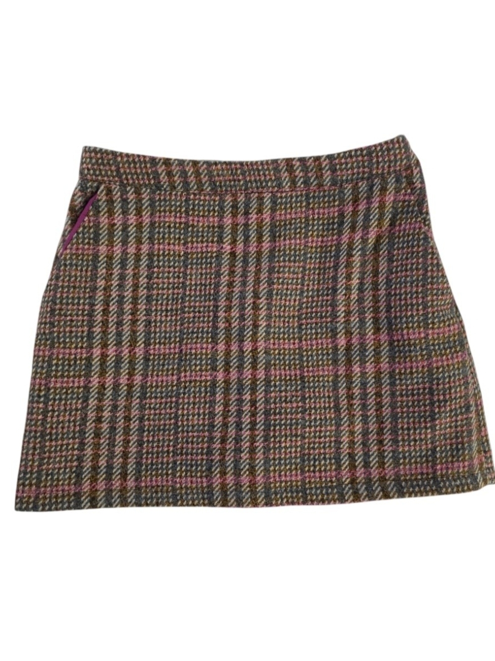 Forever 21 Plaid Tweed Mini Skirt in Brown and Pink Small